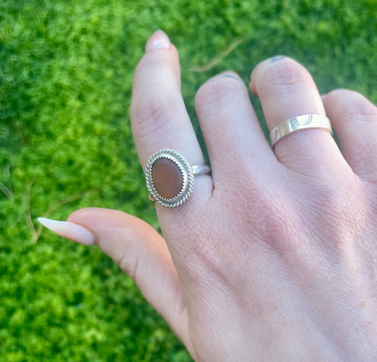 *Amber* Sea Glass - Size 7.75
